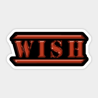 Wish Orange Sticker